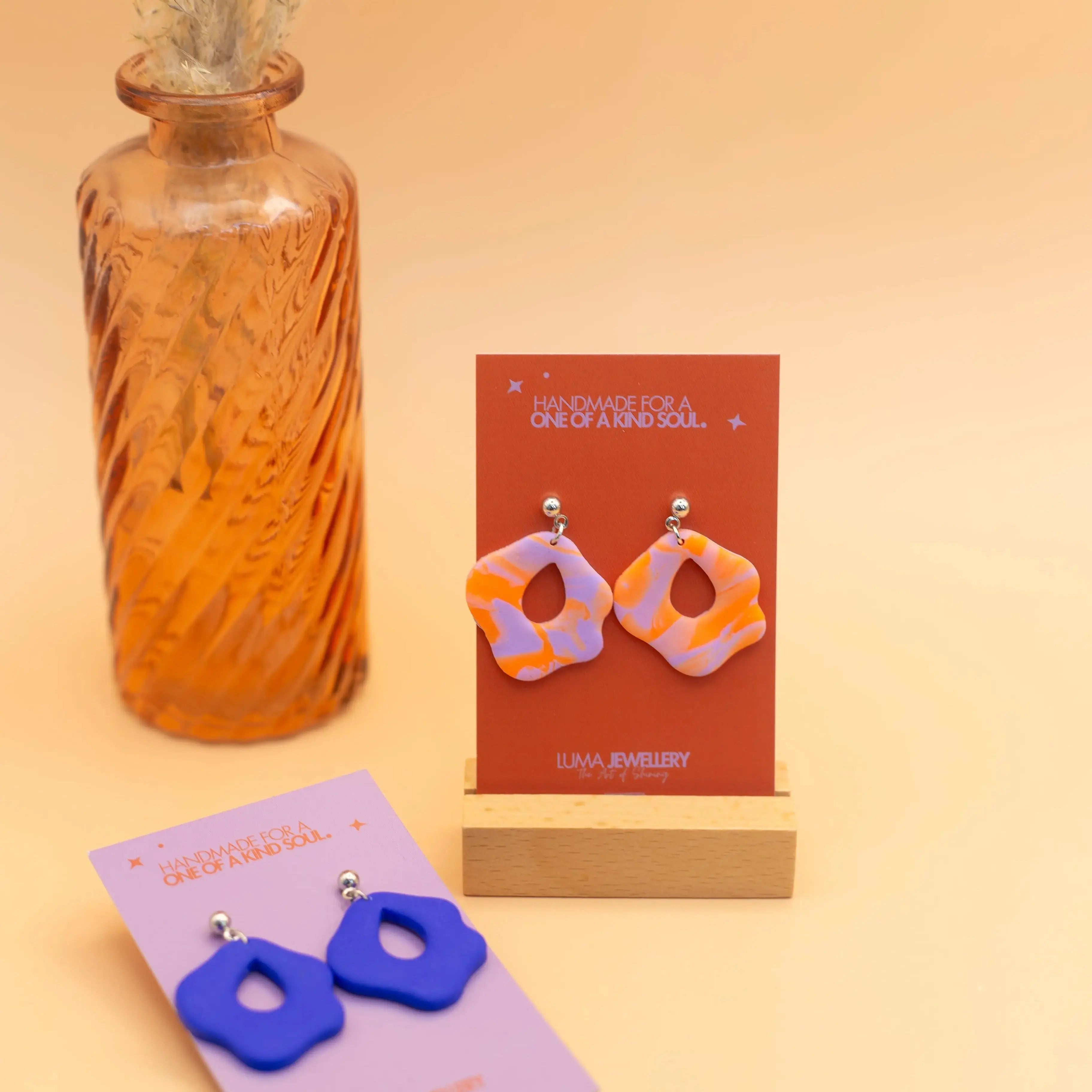 Organic forms - Limited edition oorbellen - RVS Luma Jewellery