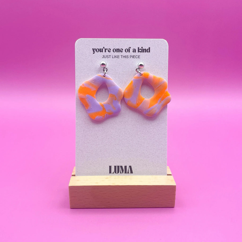 Organic forms - Limited edition oorbellen - RVS Luma Jewellery